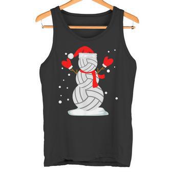 Volleyball Snowman Christmas Shirts T-Shirt Tank Top - Monsterry