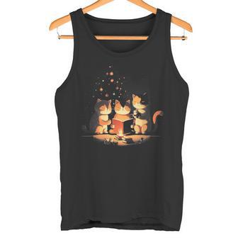 Weihnachtskatze Katze Süßer Hut Kunst Illustration Tank Top - Geschenkecke