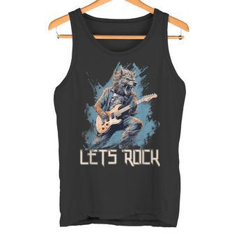 Werewolf Rocker Rockt Die Bühne Mit Seiner Gitarre Tank Top - Geschenkecke