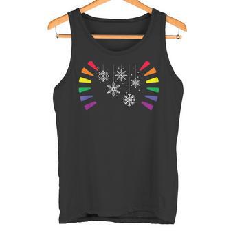 Winter Holidays Snowflakes LGBTQ LGBT Xmas Christmas Tank Top - Monsterry