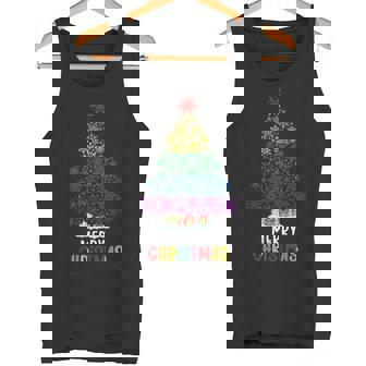 XBml LGBT Snowflake Christmas Tree Merry Xmas LGBT Pride Tank Top - Monsterry