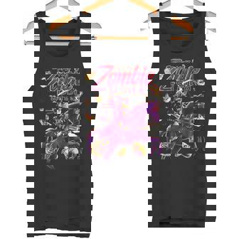 Zombie Slayer Cat Riding a Unicorn Horse With Machine Guns Tank Top - Monsterry