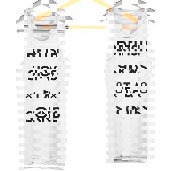 British Shows And Tea And Scones British TV Lover Tank Top - Monsterry