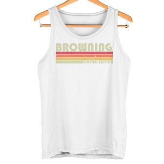 Browning Last Name Retrointage 80S Birthday Tank Top - Geschenkecke