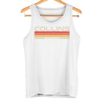 Collins Nachname Geburtstag Familientreffen 80Er 90Er Sonnenuntergang Tank Top - Geschenkecke