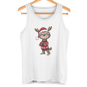 Lustiger Spruch Weihnachts Faultier Rentier War Ausverkauft Tank Top - Geschenkecke