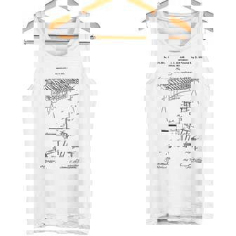 Marimba Blueprint Vintage Patent Instrument Marimba Player Tank Top - Monsterry