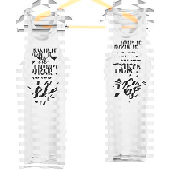 Rockin' Life As a Trucker's Wife Shirt Truck Driver Wife Tee Tank Top - Monsterry