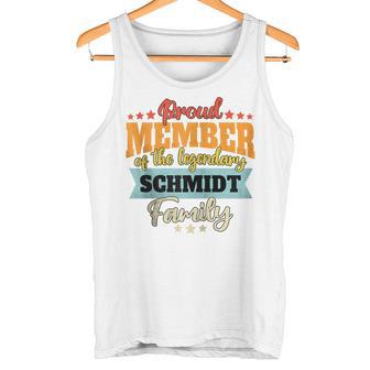 Schmidt Nachname Schmidt Kapuzenjacke Tank Top - Geschenkecke