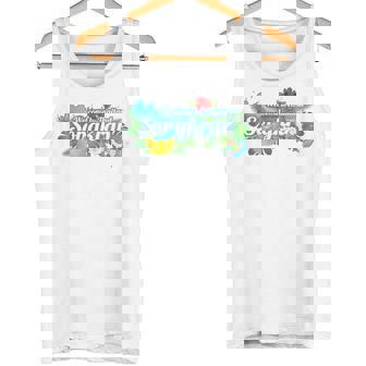 Songkran Thailand Water Games Vacation Palms Souvenir Beach Tank Top - Monsterry