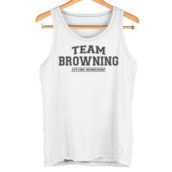 Team Browning Proud Surname Last Name Gray Tank Top - Geschenkecke