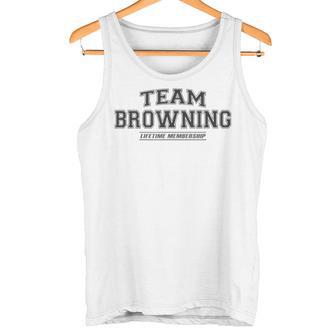 Team Browning Stolzer Familiennachname Nachname Geschenk Tank Top - Geschenkecke