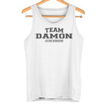 Team Damon Proud Family Surname Last Name Gray Tank Top - Geschenkecke