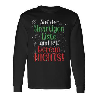 Auf Der Unartigen Liste Christmas Outfit Christmas Langarmshirts - Geschenkecke