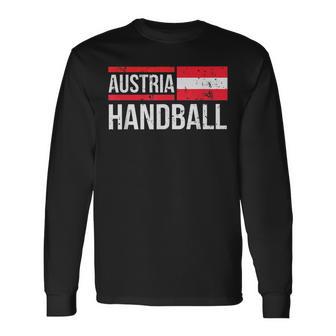 Austria Handball Flag Fan Team Player Jersey Langarmshirts - Geschenkecke