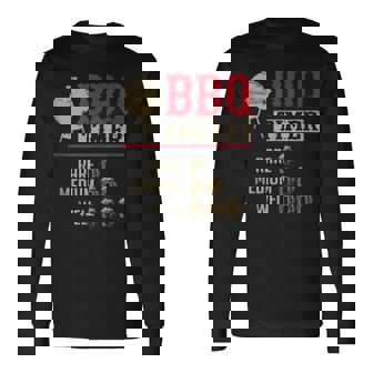 BBQ Meat Cooking Timer Beer Grill Chef Barbecue Tank Top Long Sleeve T-Shirt - Monsterry