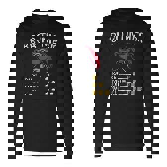 BBQ Timer Beer Barbecue Grill Grilling Drinking Long Sleeve T-Shirt - Monsterry