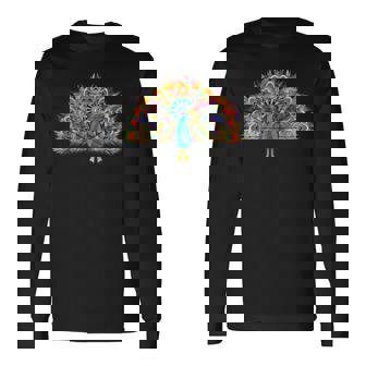 Beautiful Peacock Low Poly Bird Gifts New Year Birthday Tank Top Long Sleeve T-Shirt - Monsterry