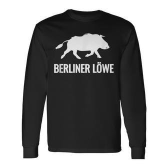 Berliner Löwe Wildschwein Geschenkidee Langarmshirts - Geschenkecke