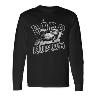 Bober Bóbr Kurwa Polish Flannelette Piwo Langarmshirts - Geschenkecke