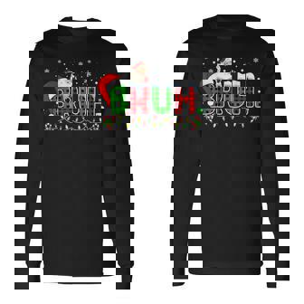 Bruh Christmas Red Green Plaid Ns Boys Xmas Pajamas Long Sleeve T-Shirt - Thegiftio