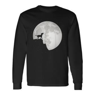 Bull Terrier Dog Portrait Dog Portrait Moon Langarmshirts - Geschenkecke