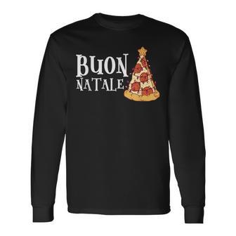 Buon Natale Christmas Italy Pizza Langarmshirts - Geschenkecke