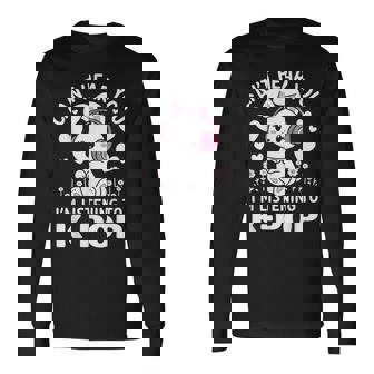 Can't Hear You K-Pop Bunny Headphones Cute Fan Long Sleeve T-Shirt - Thegiftio UK