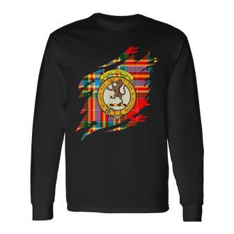 Chattan-Clan-Wappen Und Schottenkaro Schottischer Nachname Langarmshirts - Geschenkecke