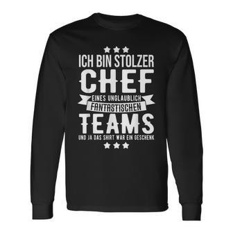 Chef Saying Ich Bin Stolzer Chef Eines Fantastische Teams S Langarmshirts - Geschenkecke