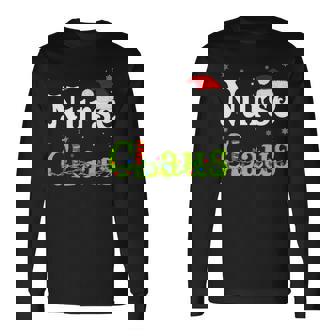 Christmas Holiday Party Nurse Claus Family Matching Pajamas Premium Long Sleeve T-Shirt - Monsterry