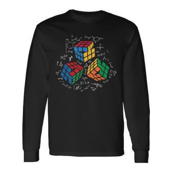 Cool Math Rubik Rubix Rubics Player Cube Amateurs De Mathématiques T-shirt à manches longues - Cadeauxyz