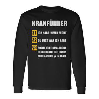 Crane Driver Langarmshirts - Geschenkecke