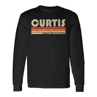 Curtis Nachname Lustiges Retrointage 80Er 90Er Geburtstag Wiedersehen Langarmshirts - Geschenkecke