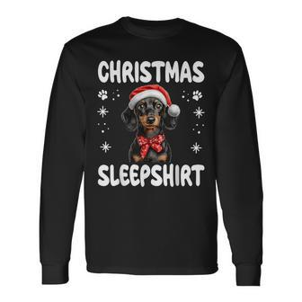 Dachshund Wiener Doxie Dog Nightdress Pyjamas Christmas Langarmshirts - Geschenkecke