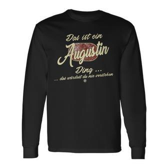 Damen Das Ist Ein Augustin Ding Lustiges Familie Augustin Mit-Ausschnitt Langarmshirts - Geschenkecke