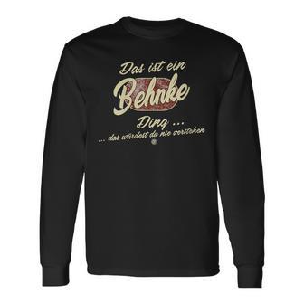 Damen Das Ist Ein Behnke Ding Lustiges Familie Behnke Mit-Ausschnitt Langarmshirts - Geschenkecke