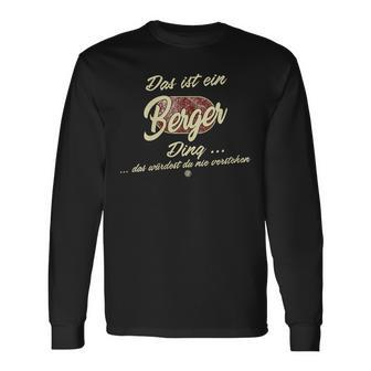 Damen Das Ist Ein Berger Ding Lustiges Familie Berger Mit-Ausschnitt Langarmshirts - Geschenkecke