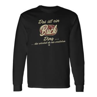 Damen Das Ist Ein Buck Ding Lustiges Familie Buck Mit-Ausschnitt Langarmshirts - Geschenkecke