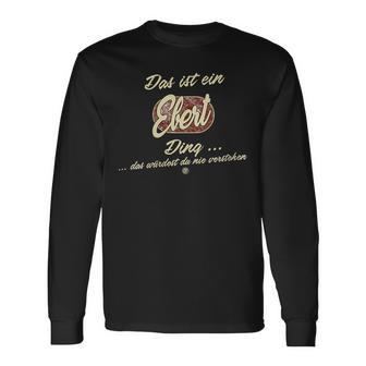 Damen Das Ist Ein Ebert Ding Lustiges Familie Ebert Mit-Ausschnitt Langarmshirts - Geschenkecke