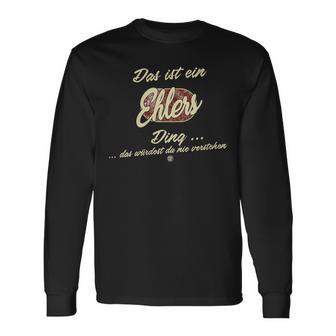 Damen Das Ist Ein Ehlers Ding Lustiges Familie Ehlers Mit-Ausschnitt Langarmshirts - Geschenkecke