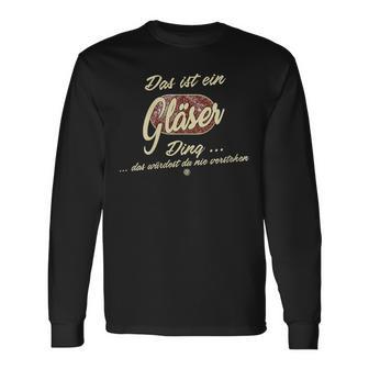 Damen Das Ist Ein Gläser Ding Lustiges Familie Gläser Mit-Ausschnitt Langarmshirts - Geschenkecke