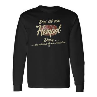 Damen Das Ist Ein Hempel Ding Lustiges Familie Hempel Mit-Ausschnitt Langarmshirts - Geschenkecke