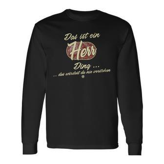 Damen Das Ist Ein Herr Ding Lustiges Familie Herr Mit-Ausschnitt Langarmshirts - Geschenkecke