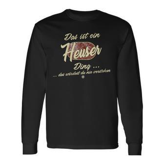 Damen Das Ist Ein Heuser Ding Lustiges Familie Heuser Mit-Ausschnitt Langarmshirts - Geschenkecke