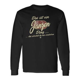 Damen Das Ist Ein Janzen Ding Lustiges Familie Janzen Mit-Ausschnitt Langarmshirts - Geschenkecke