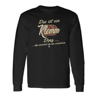 Damen Das Ist Ein Klemm Ding Lustiges Familie Klemm Mit-Ausschnitt Langarmshirts - Geschenkecke