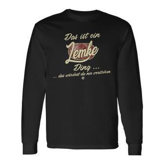 Damen Das Ist Ein Lemke Ding Lustiges Familie Lemke Mit-Ausschnitt Langarmshirts - Geschenkecke