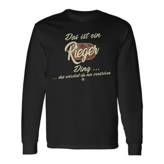 Damen Das Ist Ein Rieger Ding Lustiges Familie Rieger Mit-Ausschnitt Langarmshirts - Geschenkecke