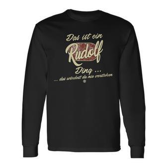 Damen Das Ist Ein Rudolf Ding Lustiges Familie Rudolf Mit-Ausschnitt Langarmshirts - Geschenkecke